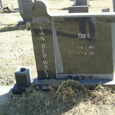 WALT Boet, van der 1927-1995