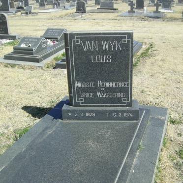 WYK Louis, van 1929-1974