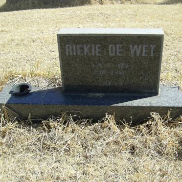 WET Riekie, de 1923-1991