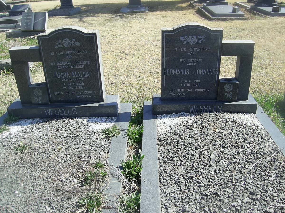 WESSELS Hermanus Johannes 1910-1976 &amp; Anna Maria CLAASSEN 1909-1971