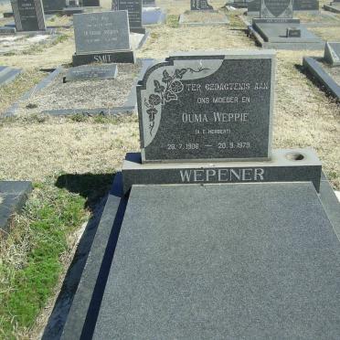 WEPENER A.E. nee HERBST 1906-1979