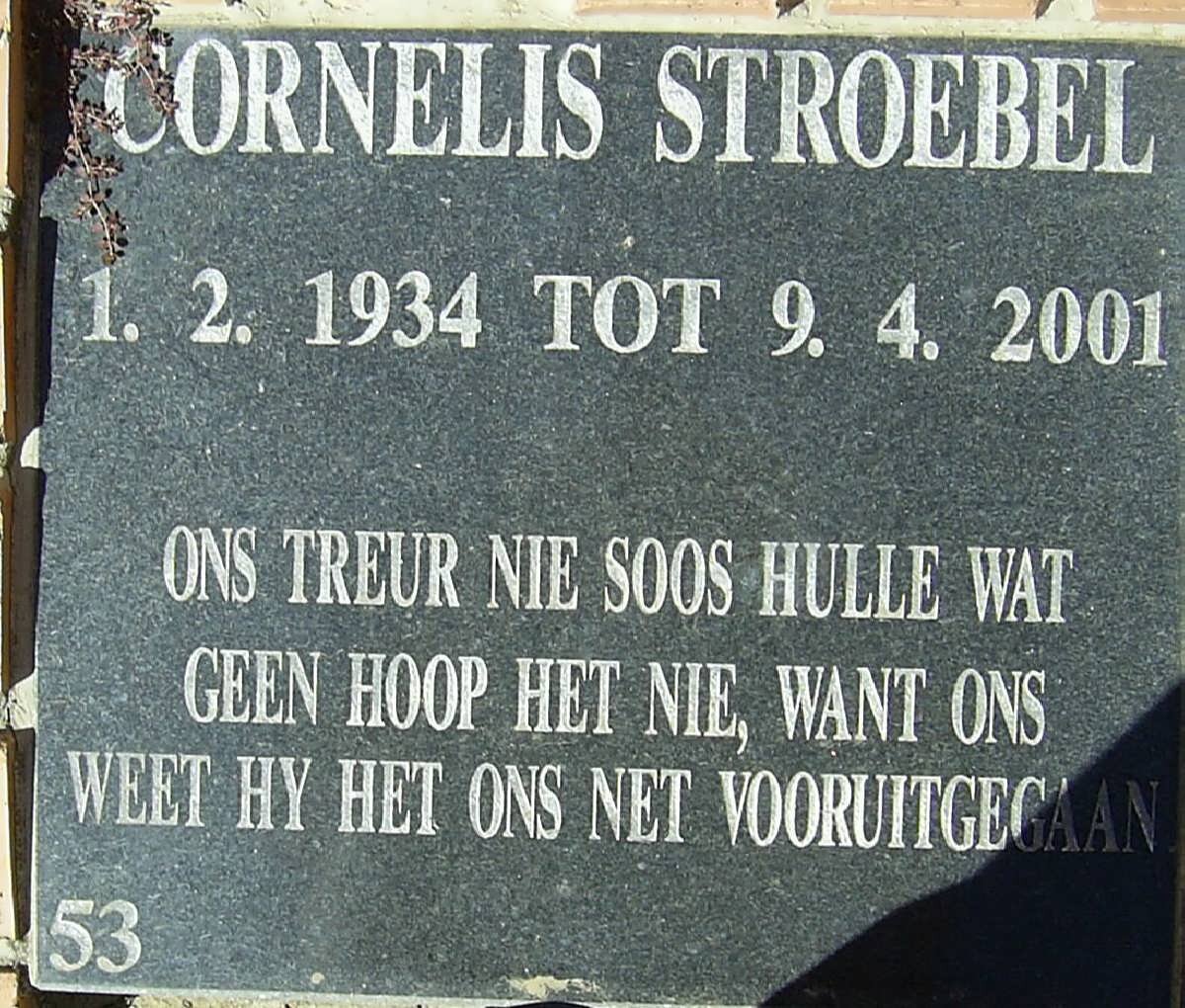 STROEBEL Cornelis 1934-2001