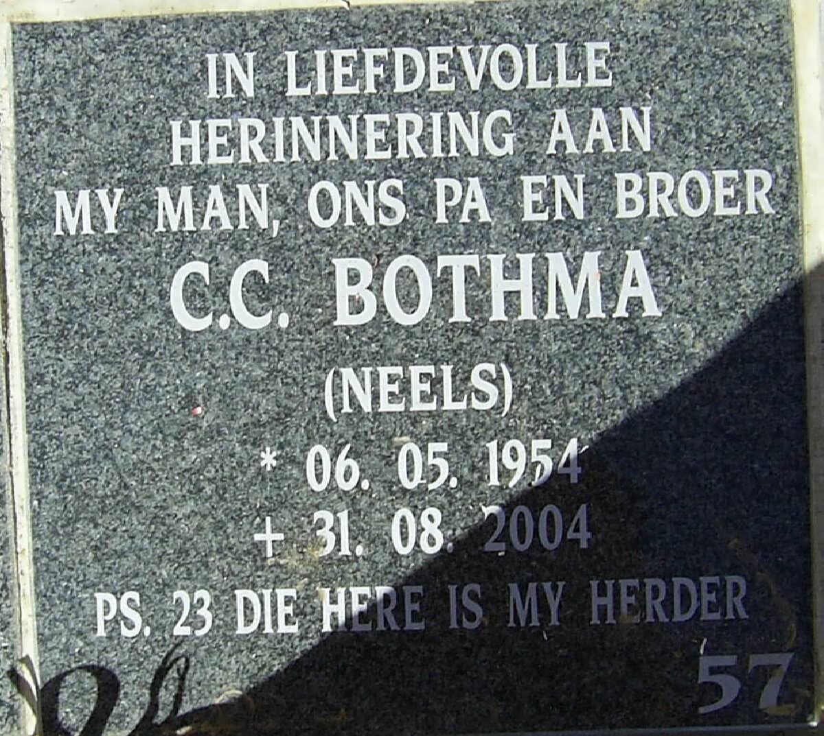 BOTHMA C.C. 1954-2004