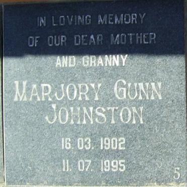 JOHNSTON Marjory Gunn 1902-1995