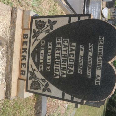 BEKKER Jacoba Cathrina Gertruida 1913-1966