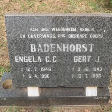 BADENHORST Gert J. 1943-1996 &amp; Engela C.C. 1946-1996