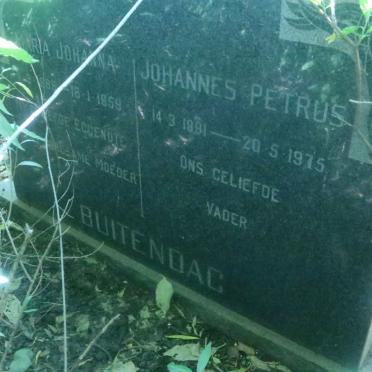 BUITENDAG Johannes Petrus 1891-1975 &amp; Maria Johanna 1896-1959
