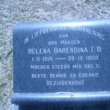 BEZUIDENHOUT Helena Barendina T.D. 1910-1959