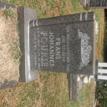 FOURIE Frans Johannes 1905-1986