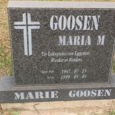 GOOSEN Maria M. 1947-1999