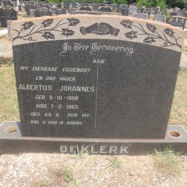 KLERK Albertus Johannes, de 1908-1965