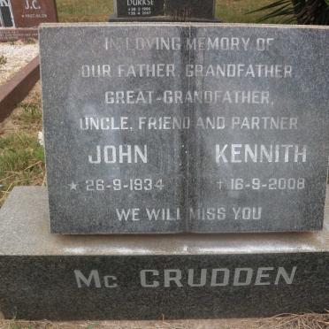 McCRUDDEN John Kennith 1934-2008
