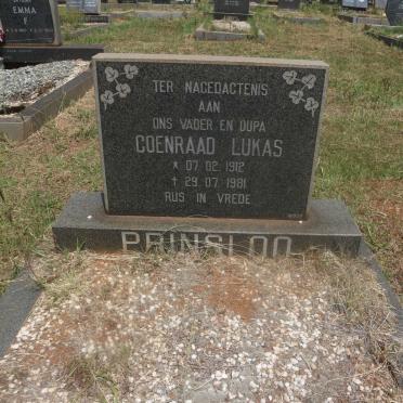 PRINSLOO Coenraad Lukas 1912-1981