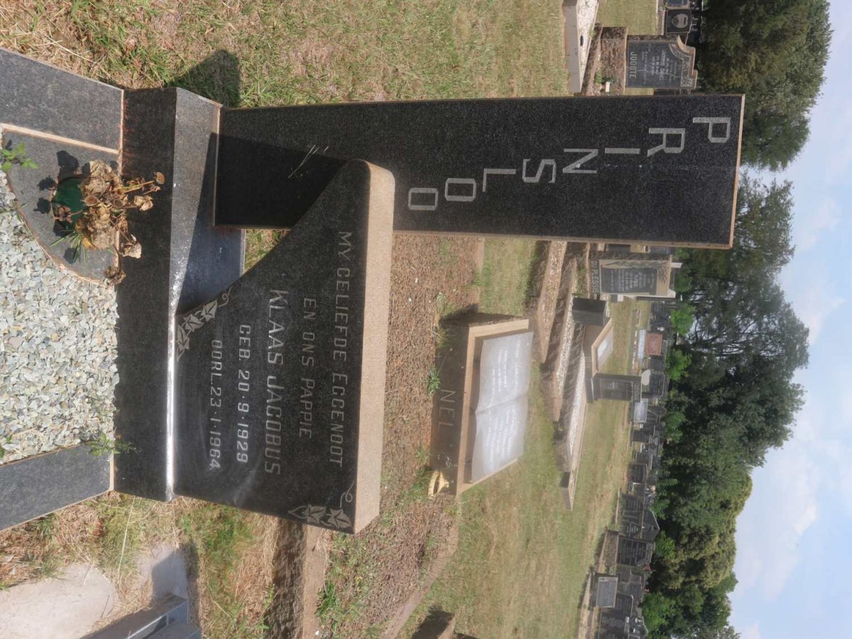 PRINSLOO Klaas Jacobus 1929-1964