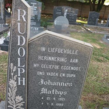 RUDOLPH Johannes Mathys 1921-1988