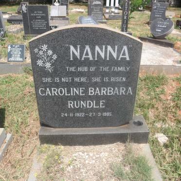 RUNDLE Caroline Barbara 1922-1985