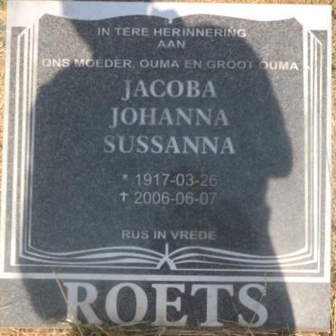 ROETS Jacoba Johanna Sussanna 1917-2006