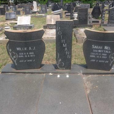 ROTHMANN Willie A.J. 1905-1972 &amp; Sarah Nel NUTTALL 1908-1997