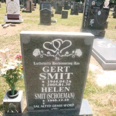 SMIT Gert 1944-2005 &amp; Helen SCHOEMAN 1946-