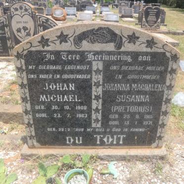 TOIT Johan Michael, du 1908-1963 &amp; Johanna Magdalena Susanna PRETORIUS 1915-1971