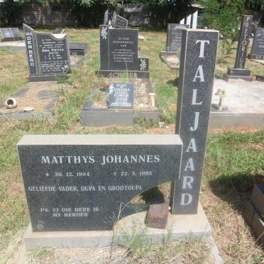 TALJAARD Matthys Johannes 1904-1985