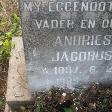 ? Andries Jacobus 1897-1985