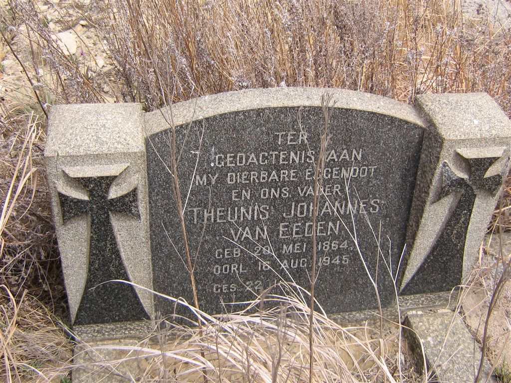 EEDEN Theunis Johannes, van 1864-1945