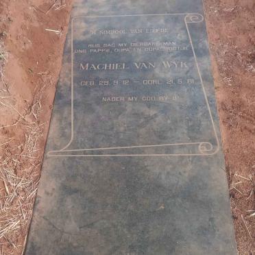 WYK Machiel, van 1912-1981