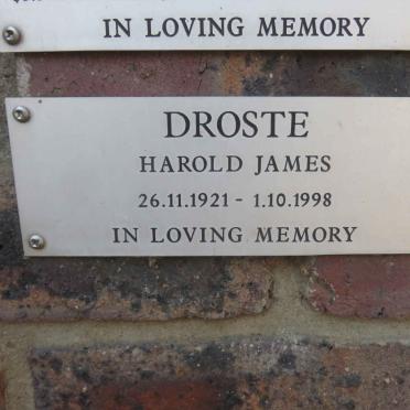DROSTE Harold James 1921-1998