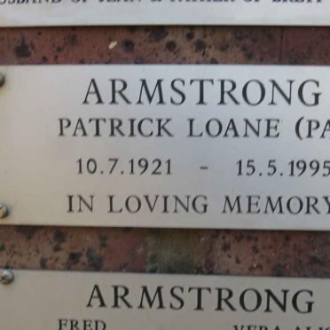 ARMSTRONG Patrick Loane 1921-1995