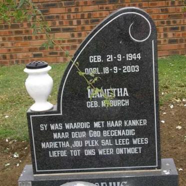 PISTORIUS Marietha nee MYBURGH 1944-2003