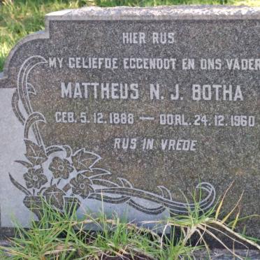 BOTHA Mattheus N.J. 1888-1960 &amp; Magdalena C. 1889-1966