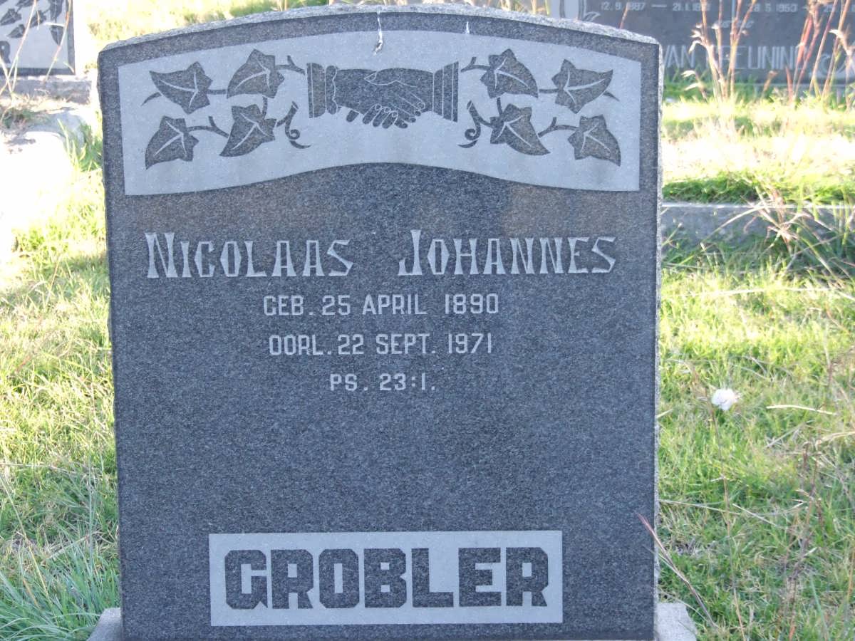 GROBLER Nicolaas Johannes 1890-1971