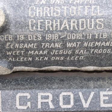 GROVÉ Christoffel Gerhardus 1918-1957