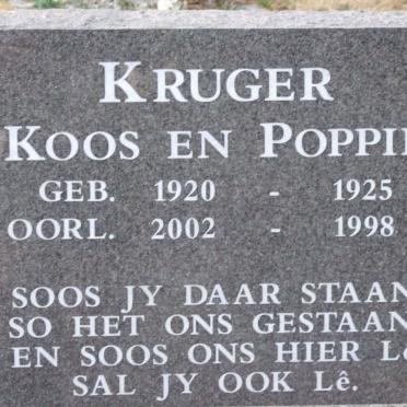 KRUGER Koos 1920-2002 &amp; Poppie 1925-1998