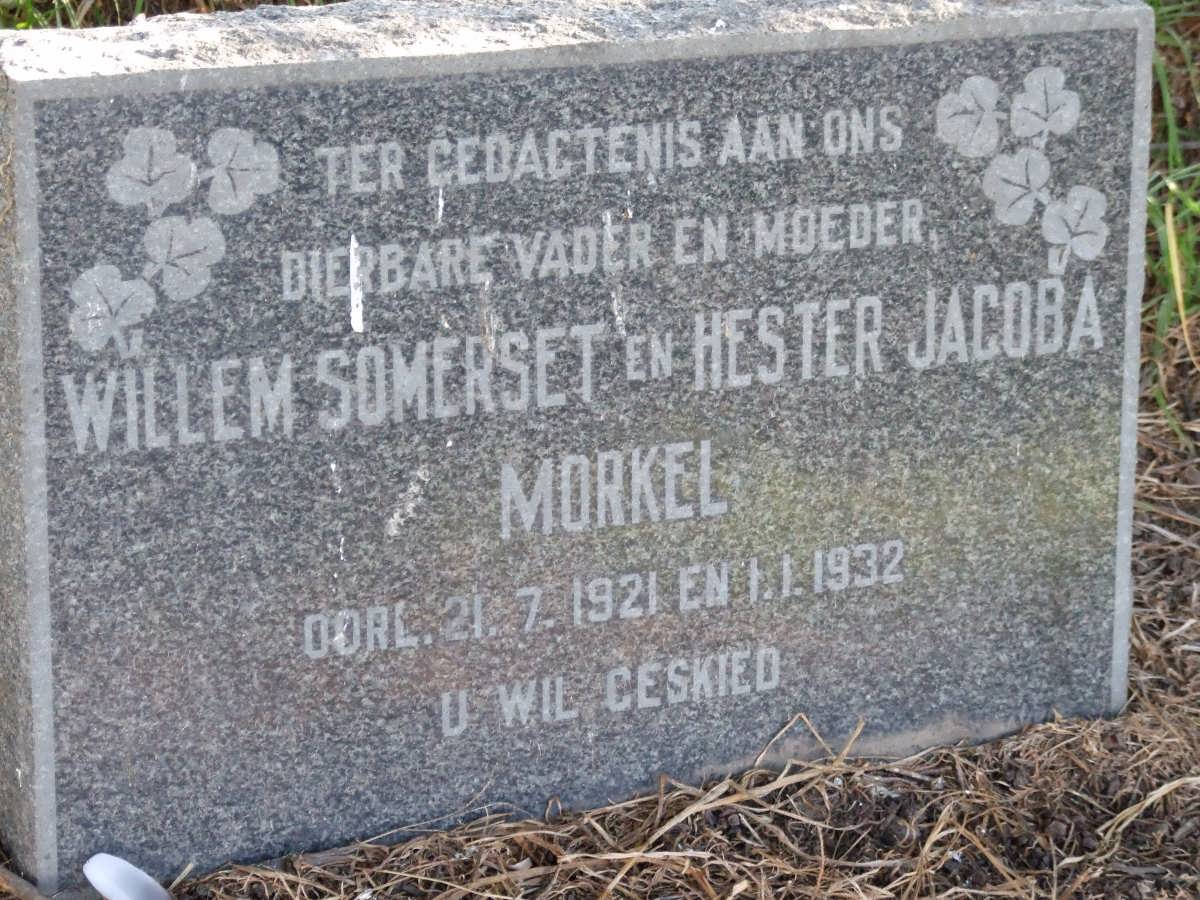 MORKEL Willem Somerset -1921 &amp; Hester Jacoba -1932