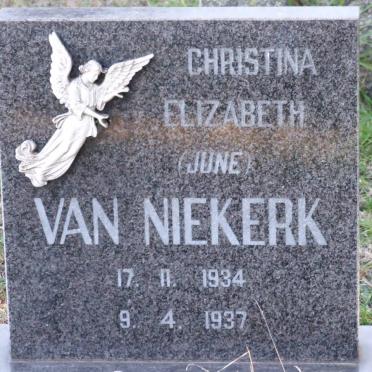 NIEKERK Christina Elizabeth, van 1934-1937