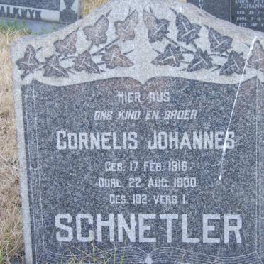 SCHNETLER Cornelis Johannes 1916-1930