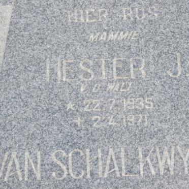 SCHALKWYK Dirk P.J., van 1931-1971 &amp; Hester J. v.d. WALT 1935-1971 :: van SCHALKWYK Neelsie 1968-1971 