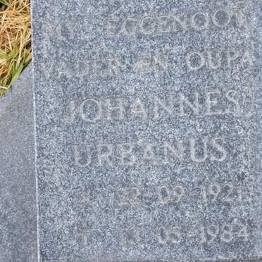 SWART Johannes Urbanus 1921-1984