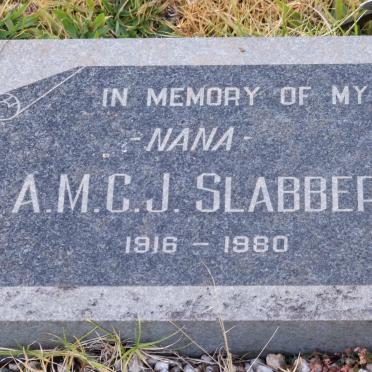 SLABBERT A.M.C.J. 1916-1980