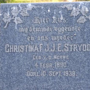 STRYDOM Christina F.J.J.E. nee v.d. MERWE 1890-1939