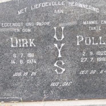 UYS Dirk 1911-1974 &amp; Polla 1920-1985