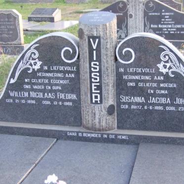 VISSER Willem Nicolaas Fredrik 1896-1968 &amp; Susanna Jacoba Johanna BRITZ 1895-1975