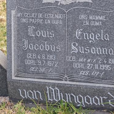 WYNGAARD Louis Jacobus, van 1913-1972 &amp; Engela Susanna VAN WYK 1910-1995