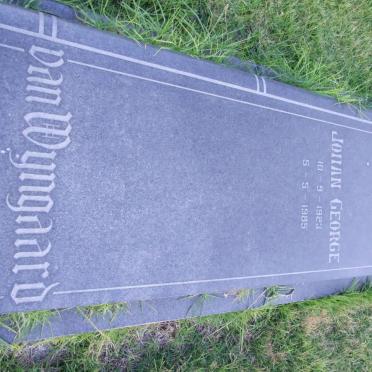 WYNGAARD Johan George, van 1923-1985 