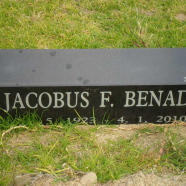 BENADE Jacobus F. 1923-2010