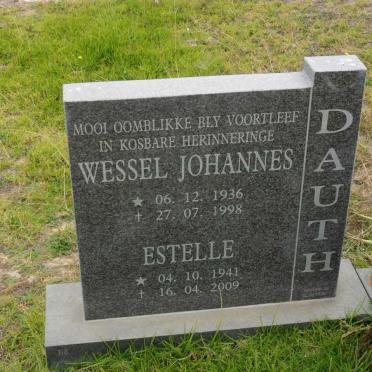 DAUTH Wessel Johannes 1936-1998 &amp; Estelle 1941-2009