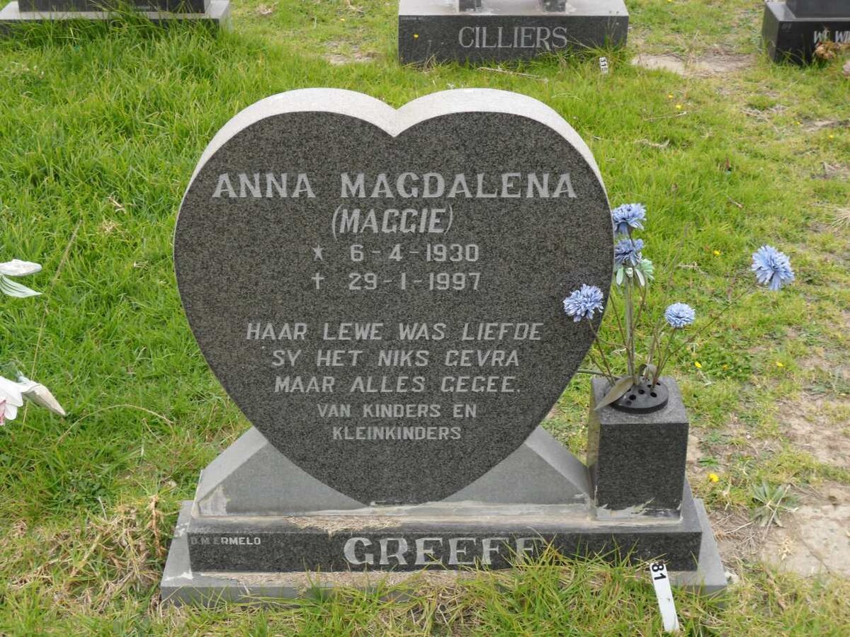 GREEFF Anna Magdalena 1930-1997