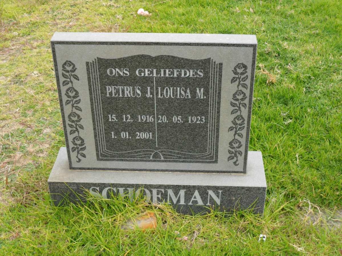 SCHOEMAN Petrus J. 1916-2001 &amp; Louisa M. 1923-